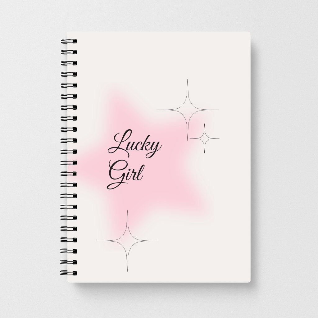 Lucky Girl - Clean Girl Aesthetic Notebook