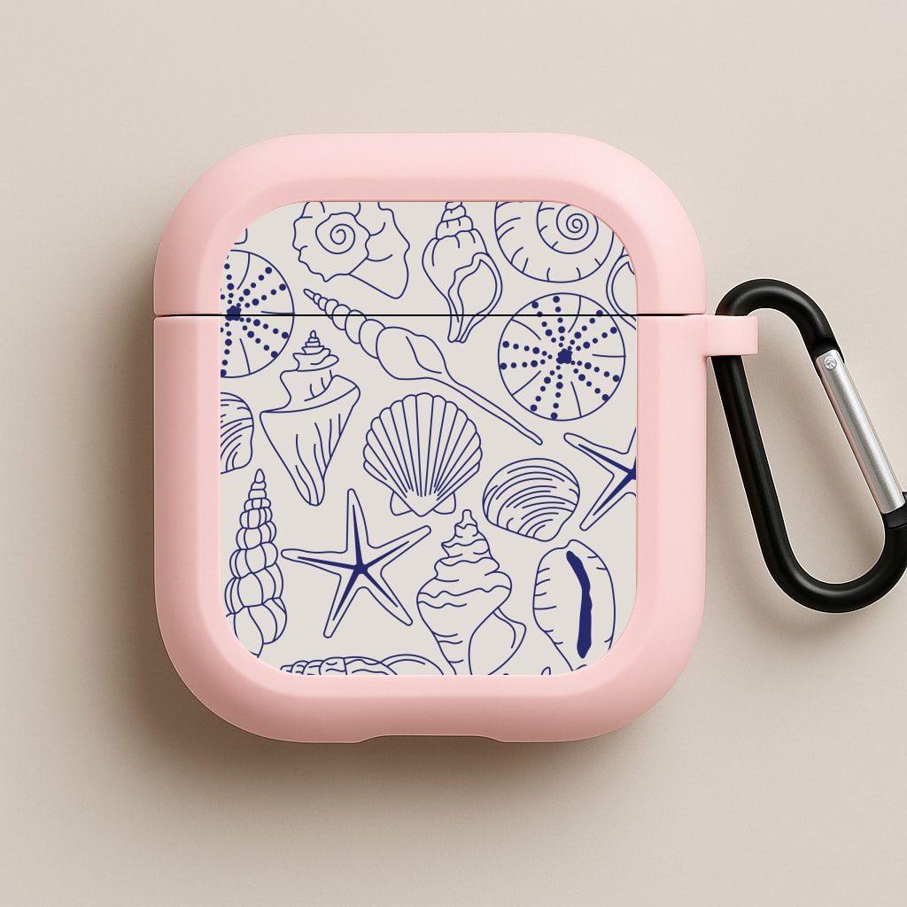 Sea Shells - Clean Girl Aesthetic Pink AirPods Case