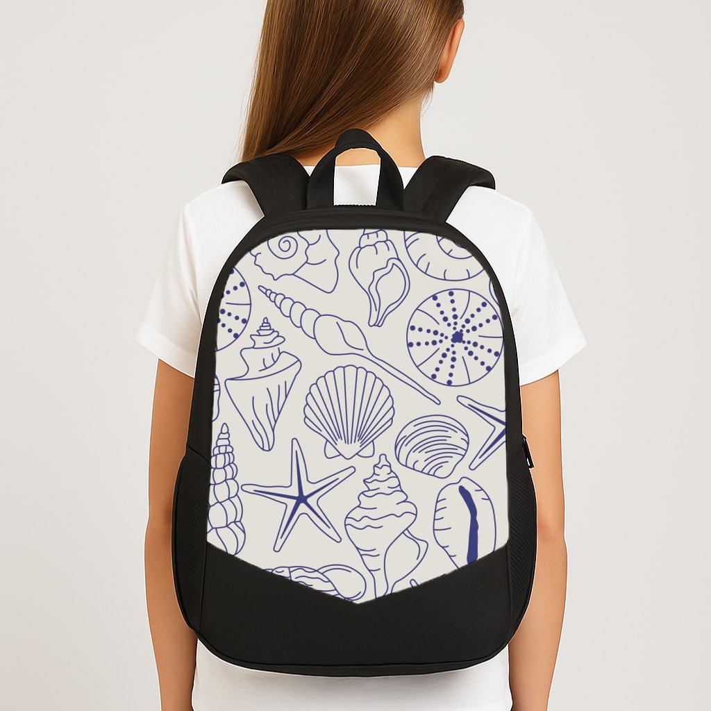 Sea Shells - Clean Girl Aesthetic Large School Bag
