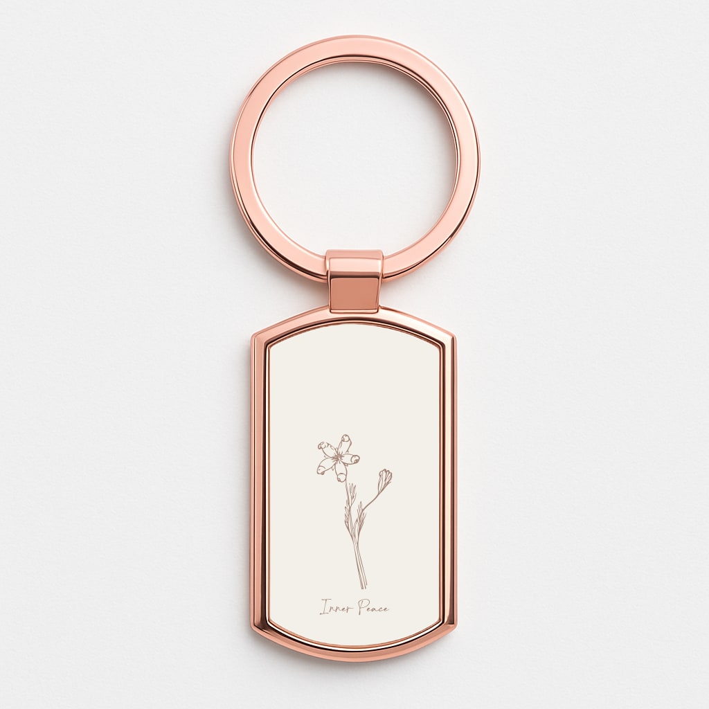 Inner Peace Rose Gold Keyring