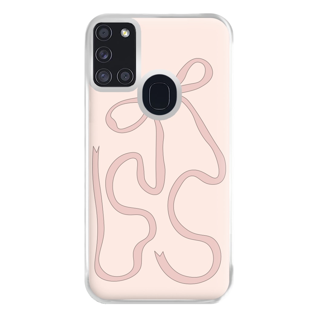 Pink Ribbon Phone Case for Galaxy A21s