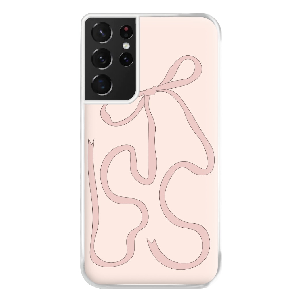 Pink Ribbon Phone Case for Galaxy S21 Ultra
