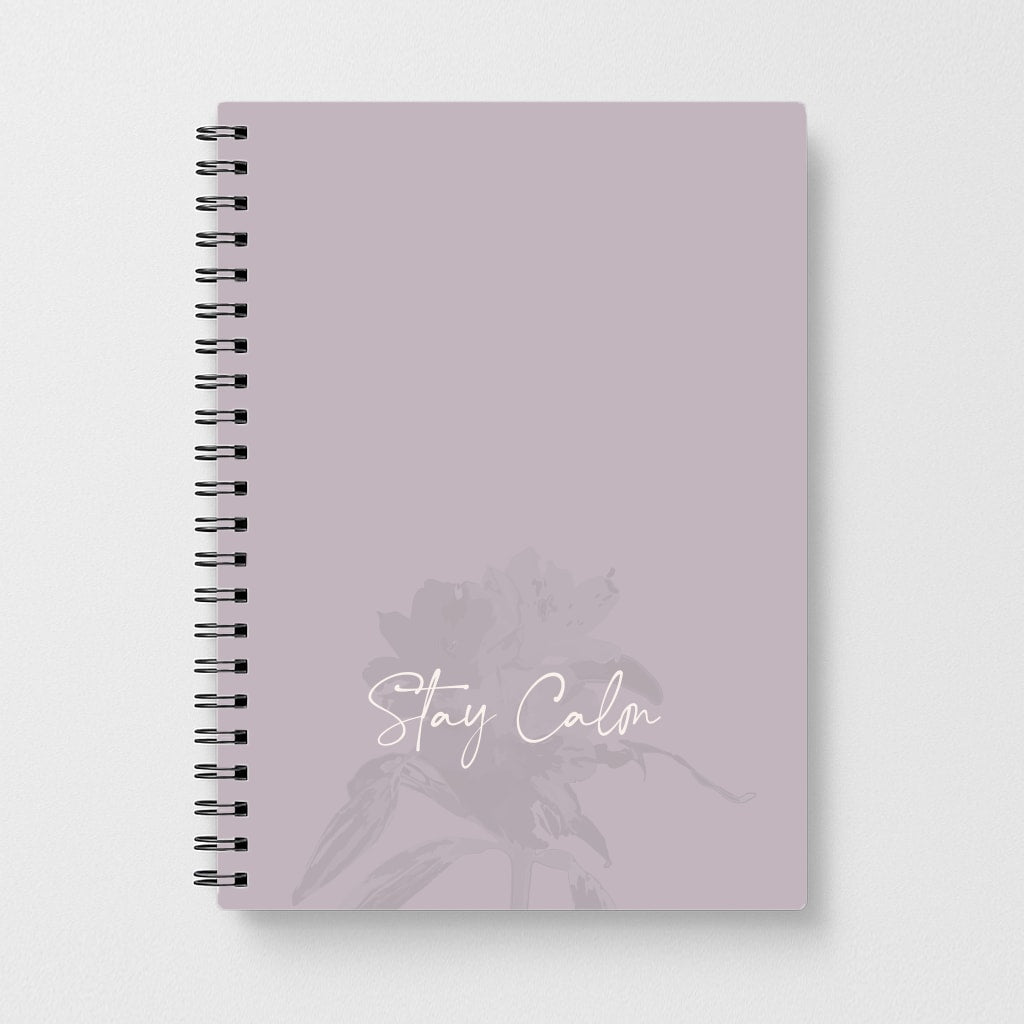 Mauve Stay Calm Notebook