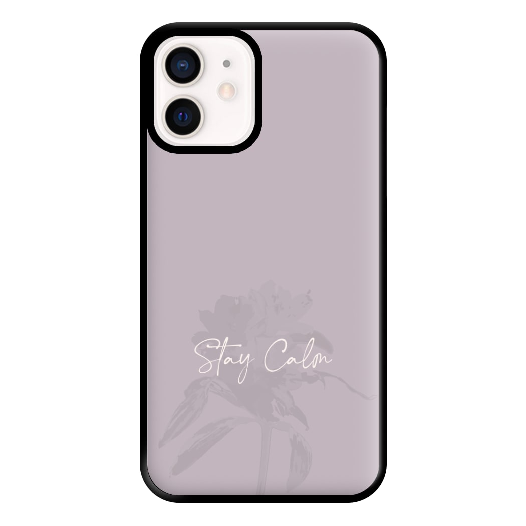Mauve Stay Calm Phone Case for iPhone 13 Mini