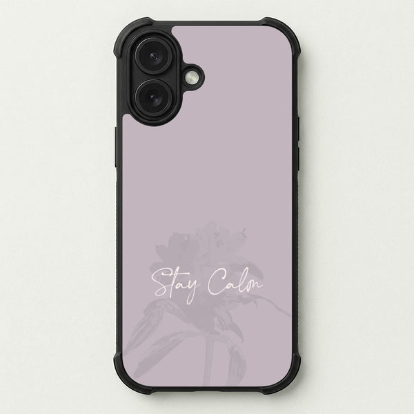 Mauve Stay Calm Phone Case — Bumper case