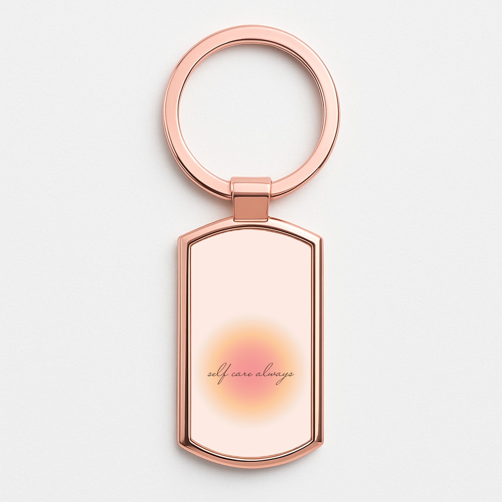 Self Care Always Rose Gold Keyring