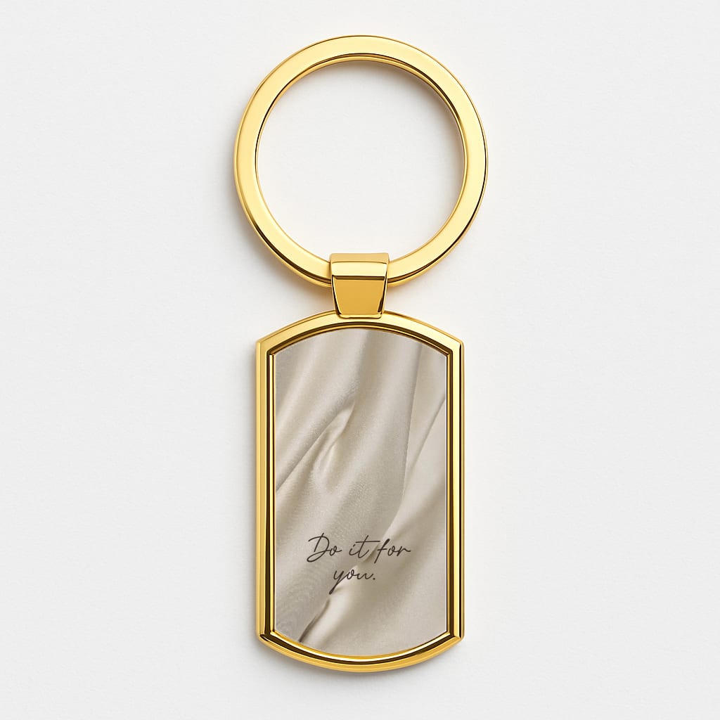 Do It For You Silk Gold Keyring