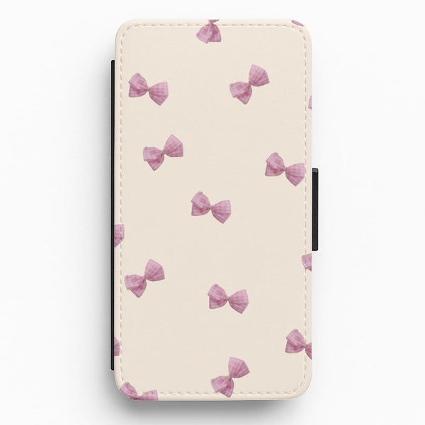 Pink Coquette Bows Flip / Wallet Phone Case