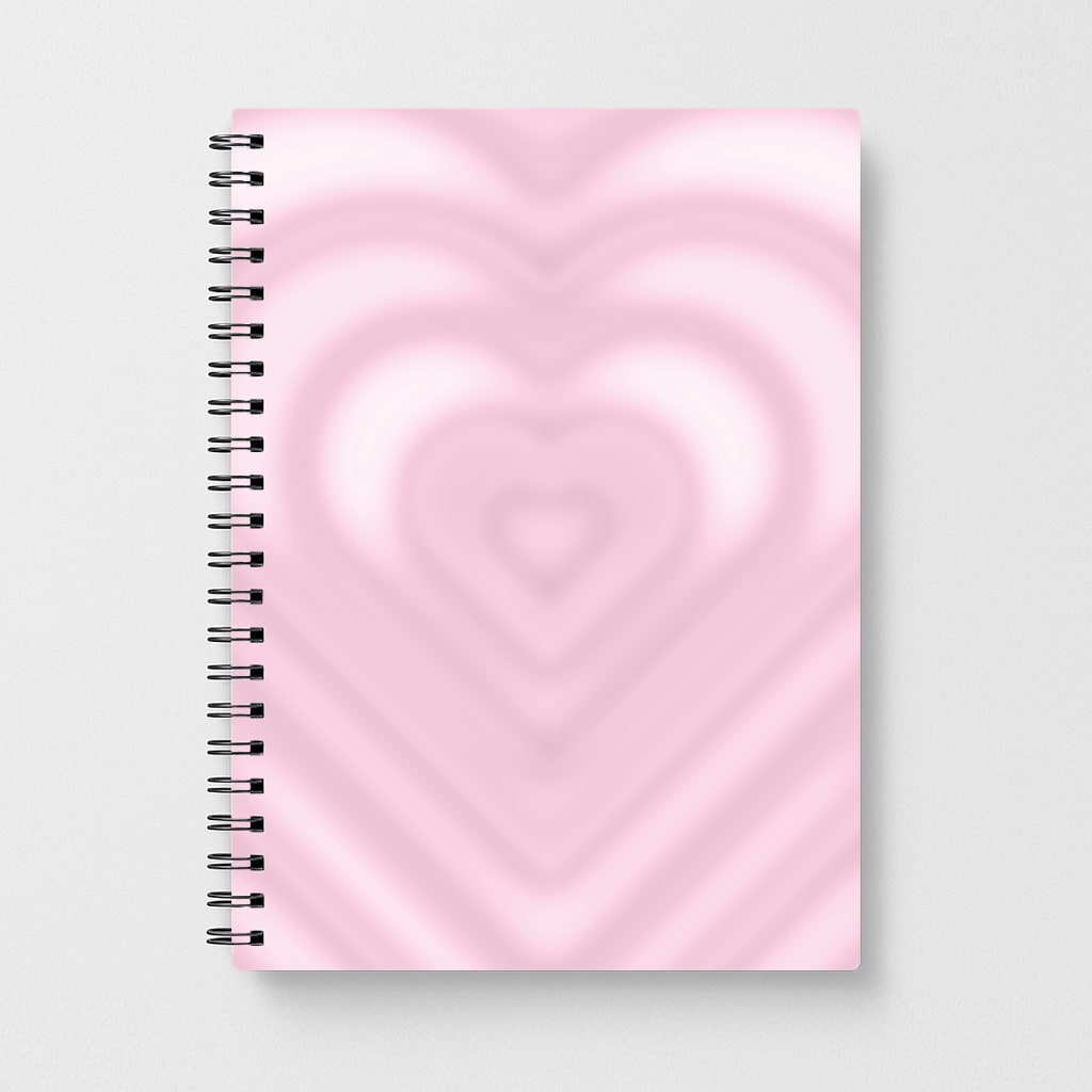 Drippy Love Heart Pink Notebook