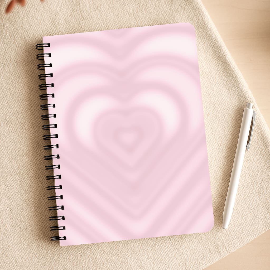 Drippy Love Heart Pink Notepad
