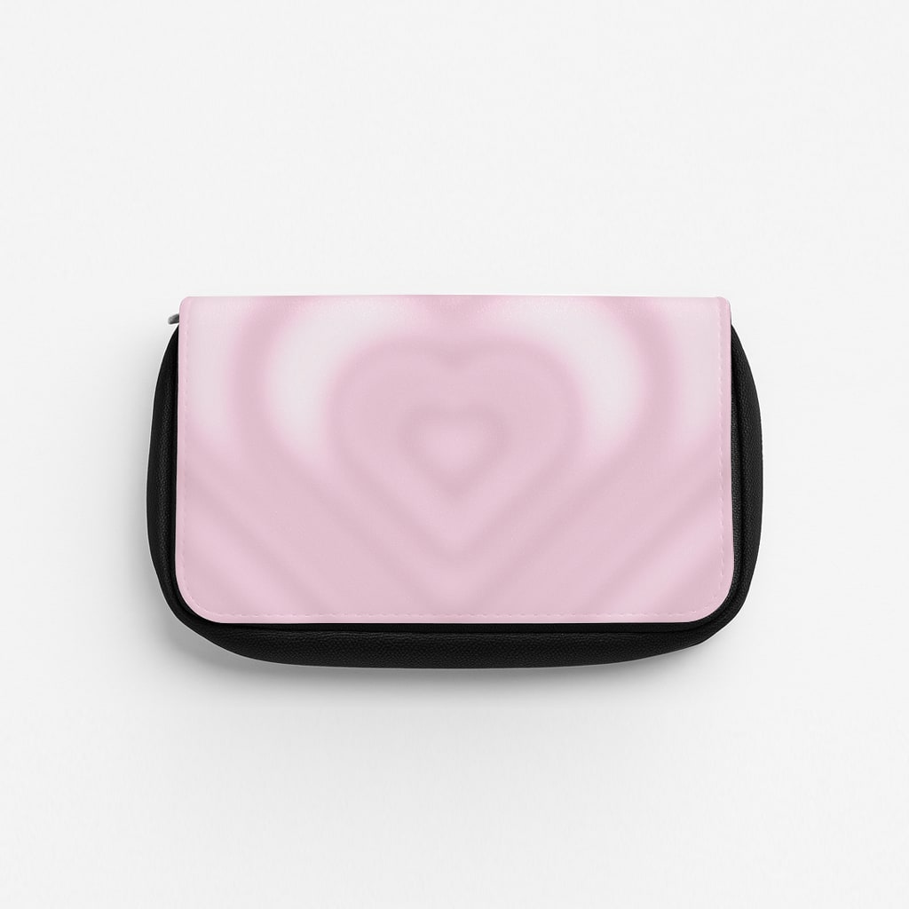 Drippy Love Heart Pink Pencil Case