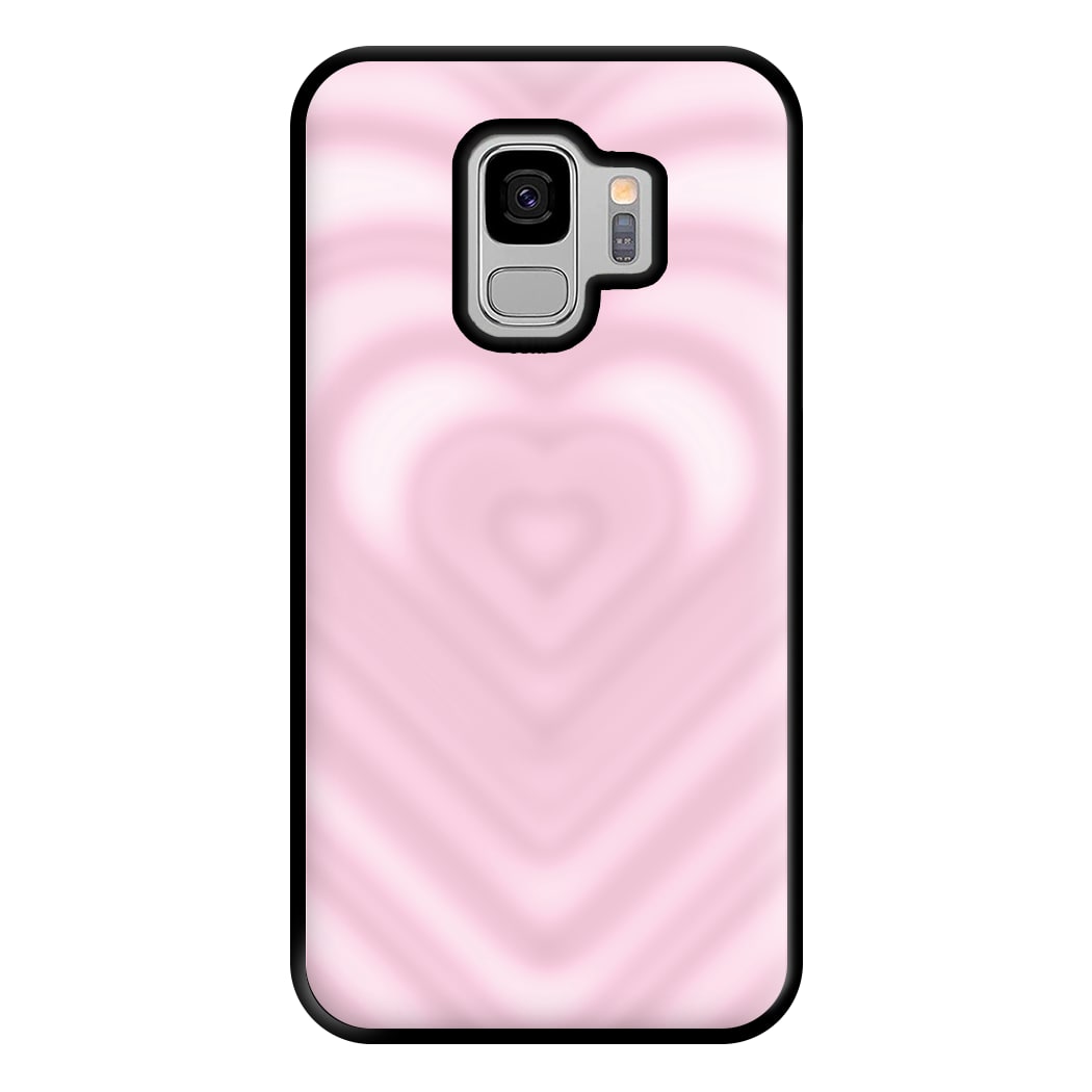 Drippy Love Heart Pink Phone Case for Galaxy S9 Plus