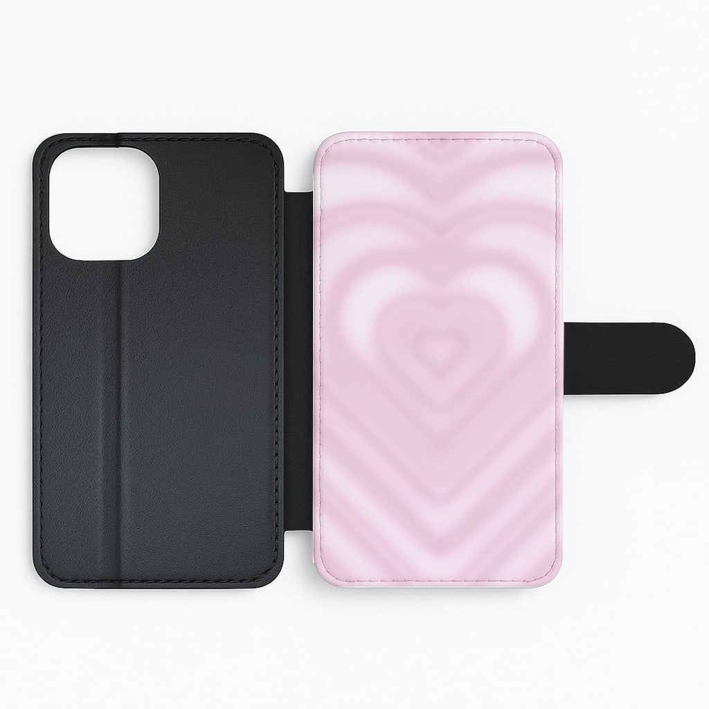 Drippy Love Heart Pink Flip Phone Case