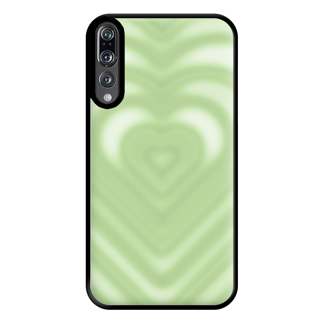 Drippy Love Heart Green Phone Case for Huawei P20 Pro