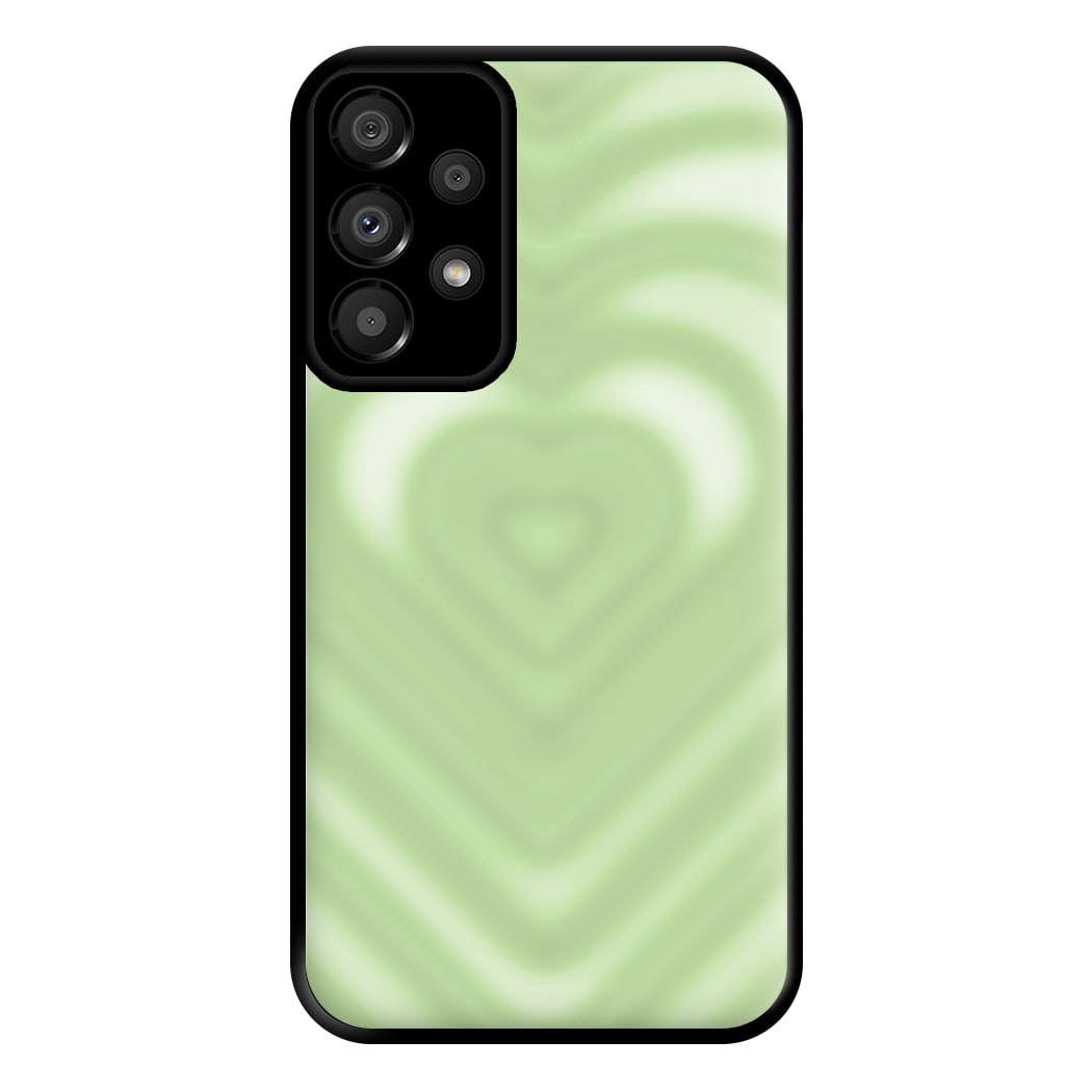 Drippy Love Heart Green Phone Case for Galaxy A33