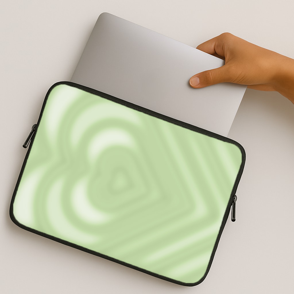 Drippy Love Heart Green MacBook Case