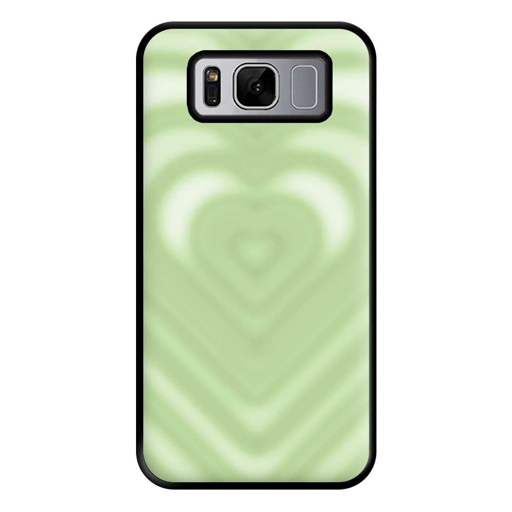 Drippy Love Heart Green Phone Case for Galaxy S8 Plus