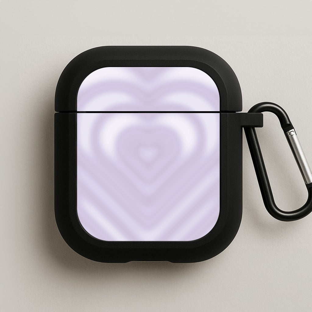Drippy Love Heart Purple AirPods Case
