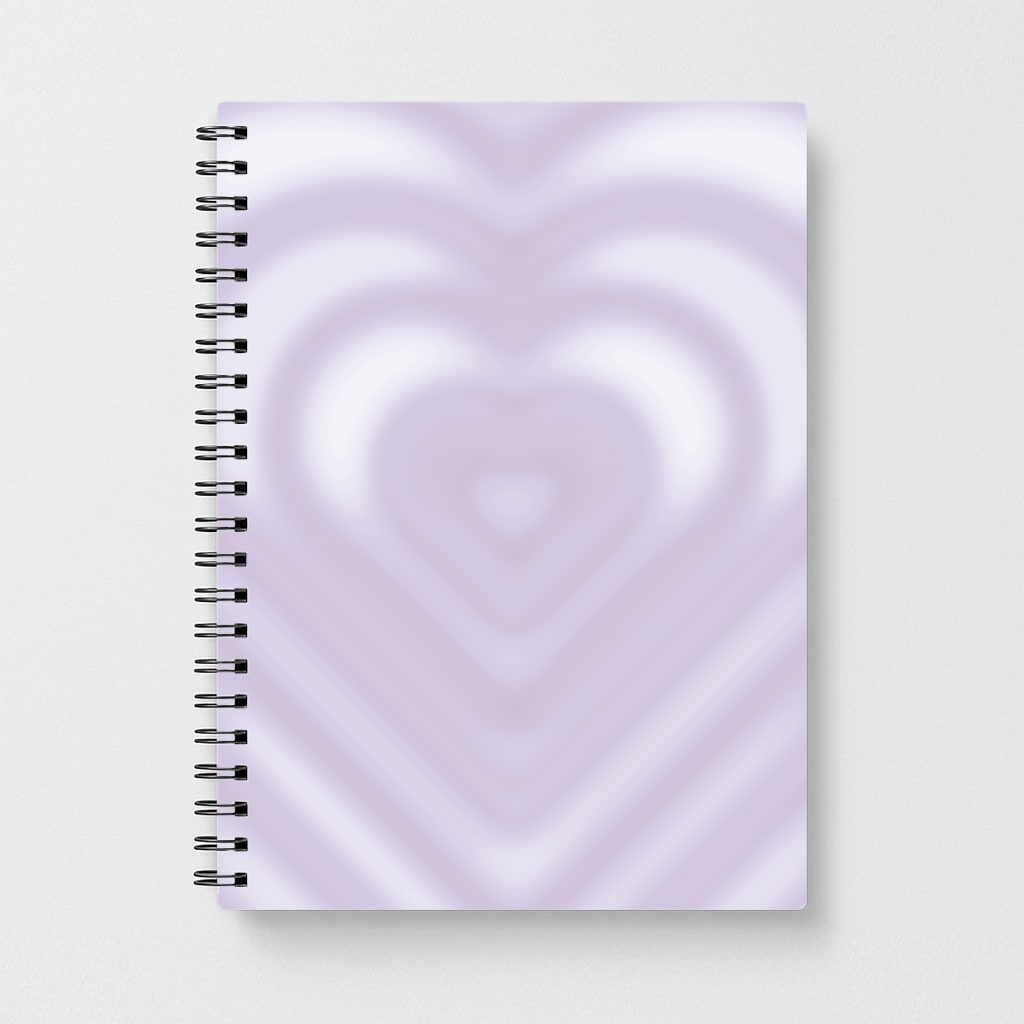 Drippy Love Heart Purple Notebook