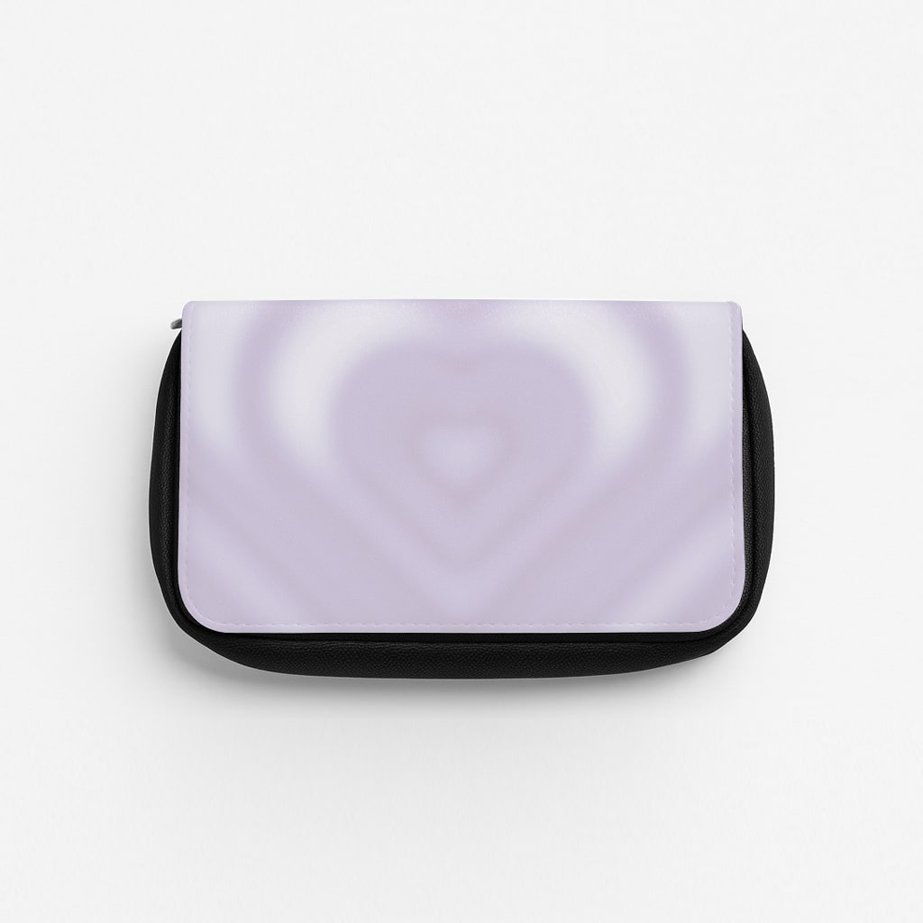 Drippy Love Heart Purple Pencil Case