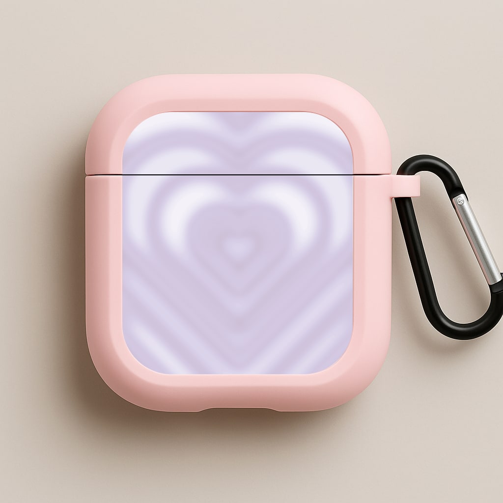 Drippy Love Heart Purple Pink AirPods Case