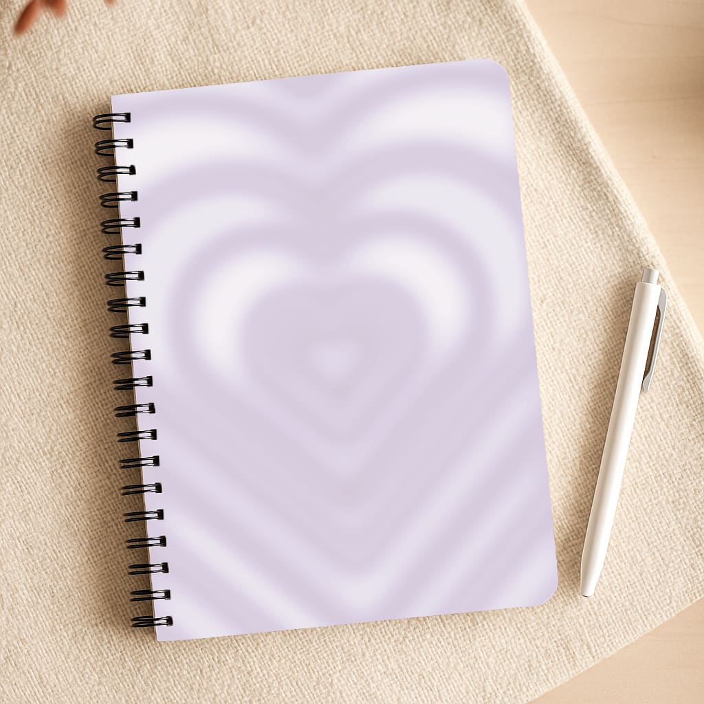 Drippy Love Heart Purple Notepad
