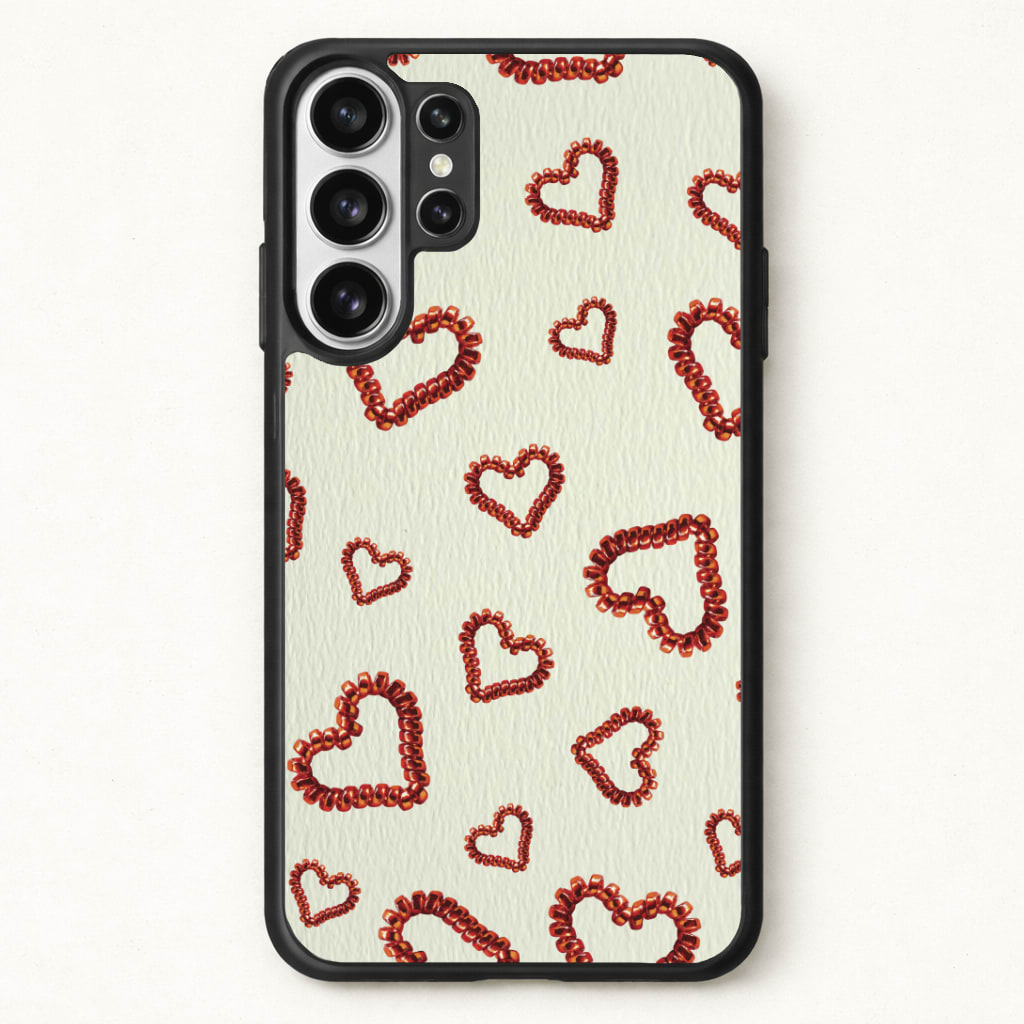 Elastic Hearts Pattern Phone Case for Galaxy S26 Ultra