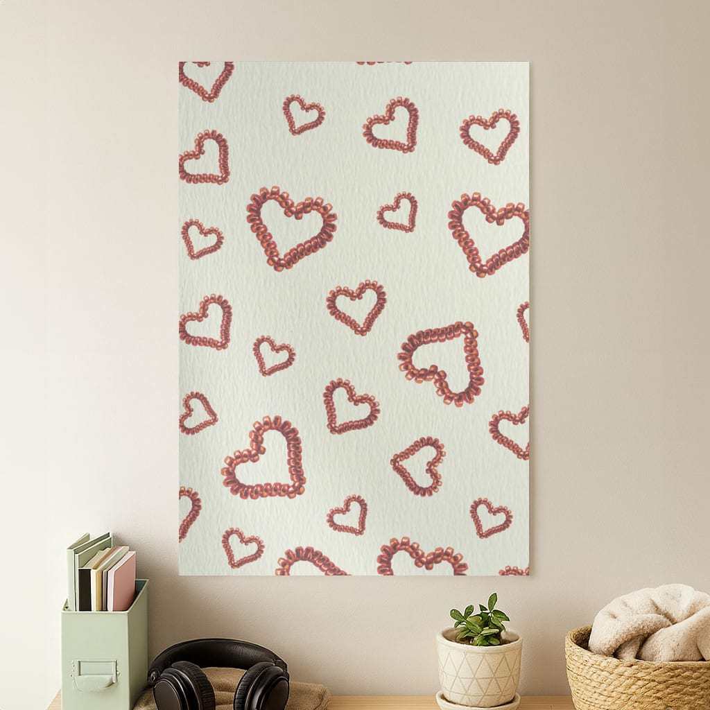Elastic Hearts Pattern Poster