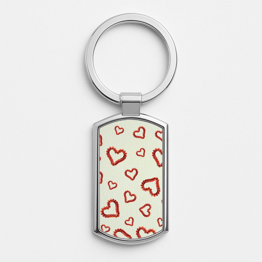 Elastic Hearts Pattern Luxury Keyring