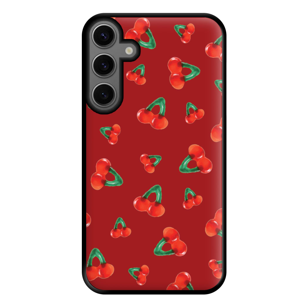 Gummy Cherries Pattern Phone Case for Galaxy S23FE