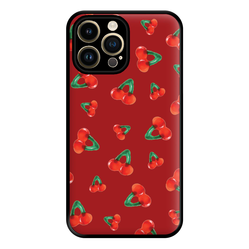 Gummy Cherries Pattern Phone Case for iPhone 14 Pro Max
