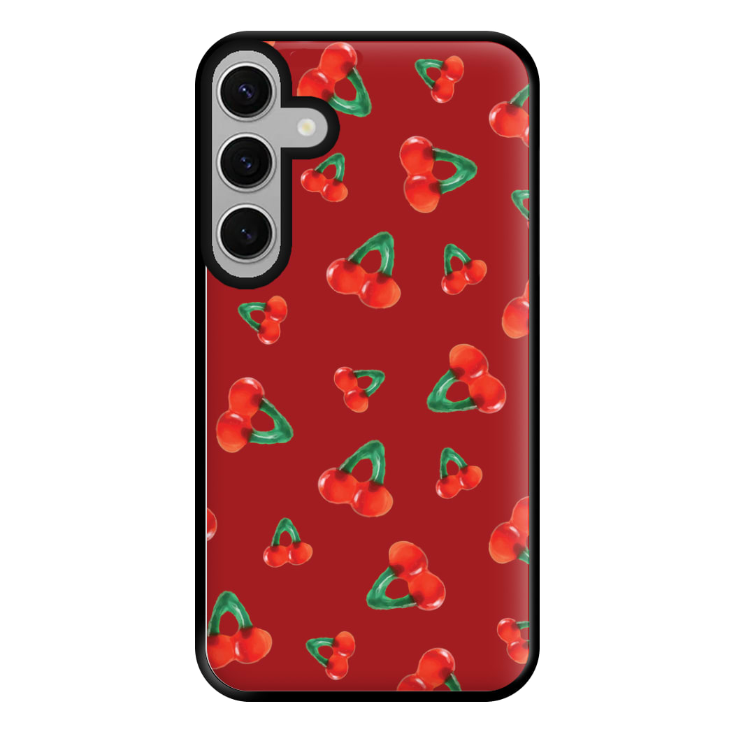 Gummy Cherries Pattern Phone Case for Galaxy S24FE