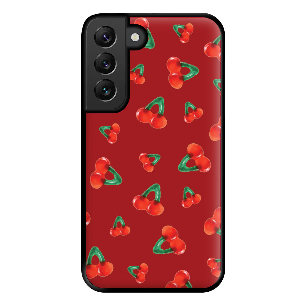 Gummy Cherries Pattern Phone Case for Galaxy S22 Plus