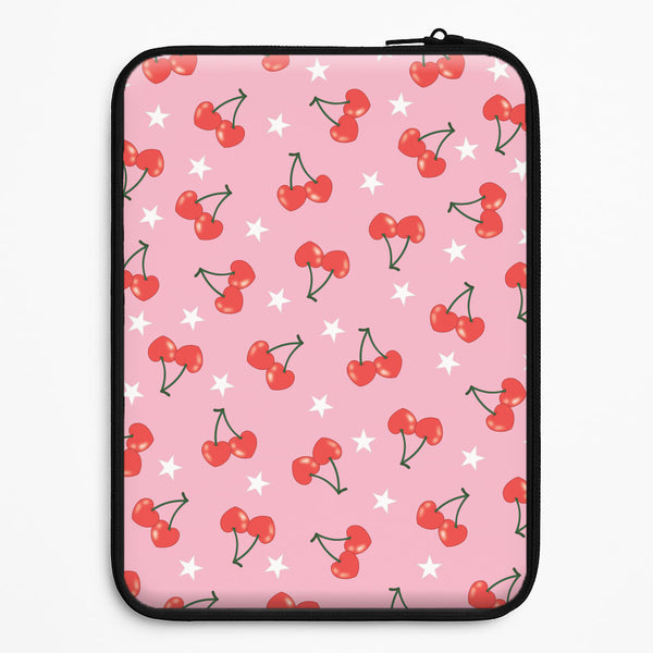 Heart Cherries And Stars Pattern Universal Laptop Sleeve