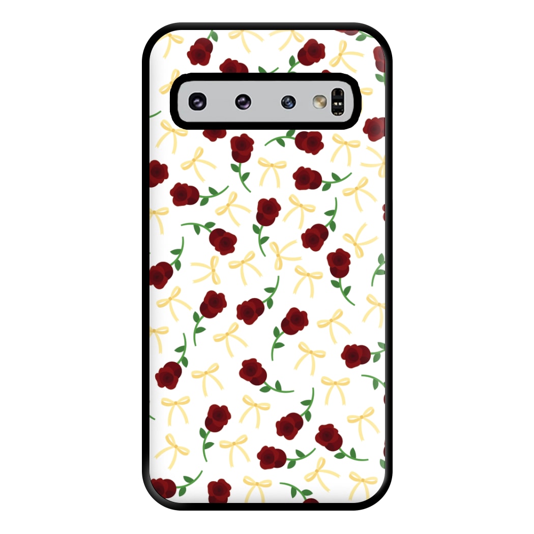 Roses And Bows Pattern Phone Case for Galaxy S10 Plus