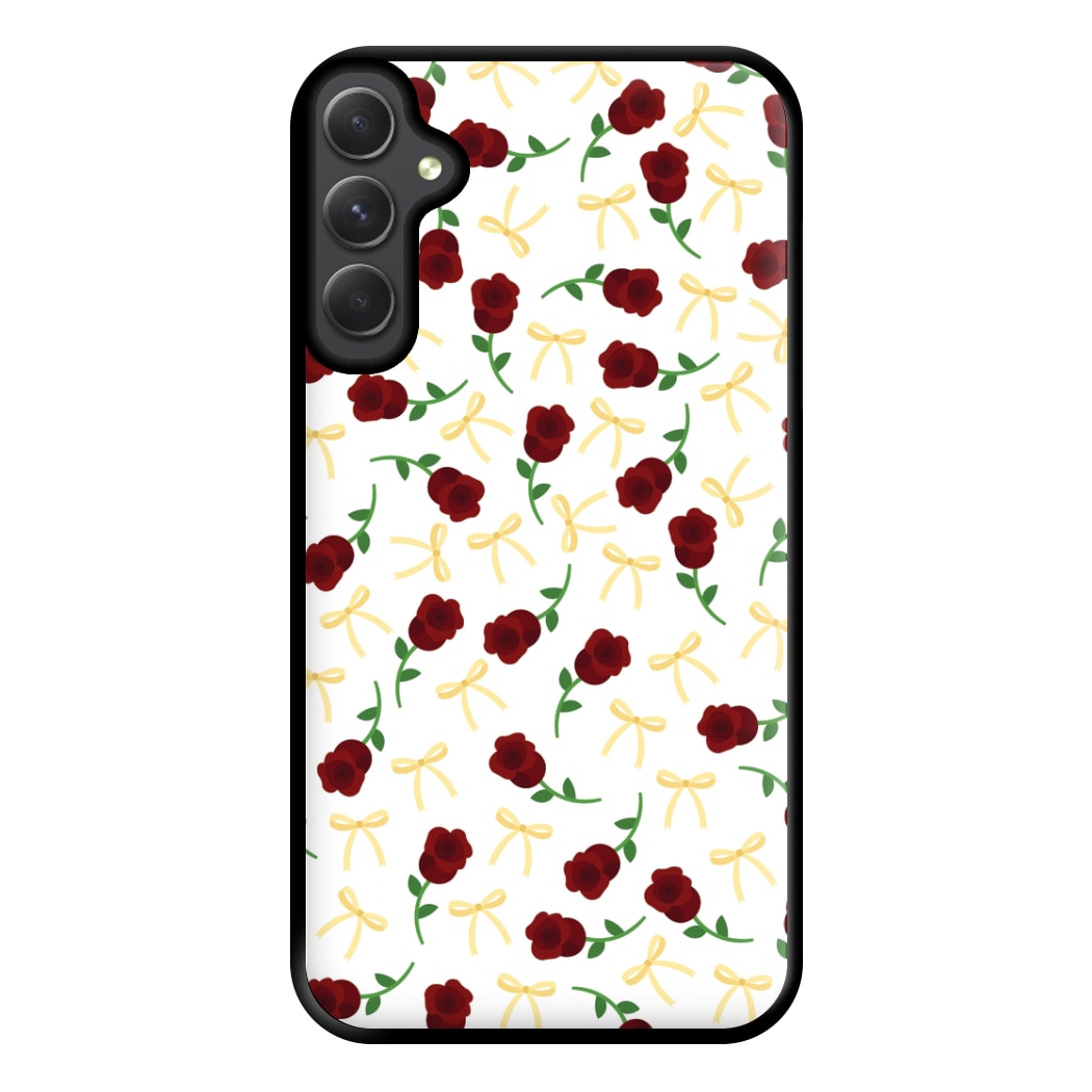 Roses And Bows Pattern Phone Case for Galaxy A34