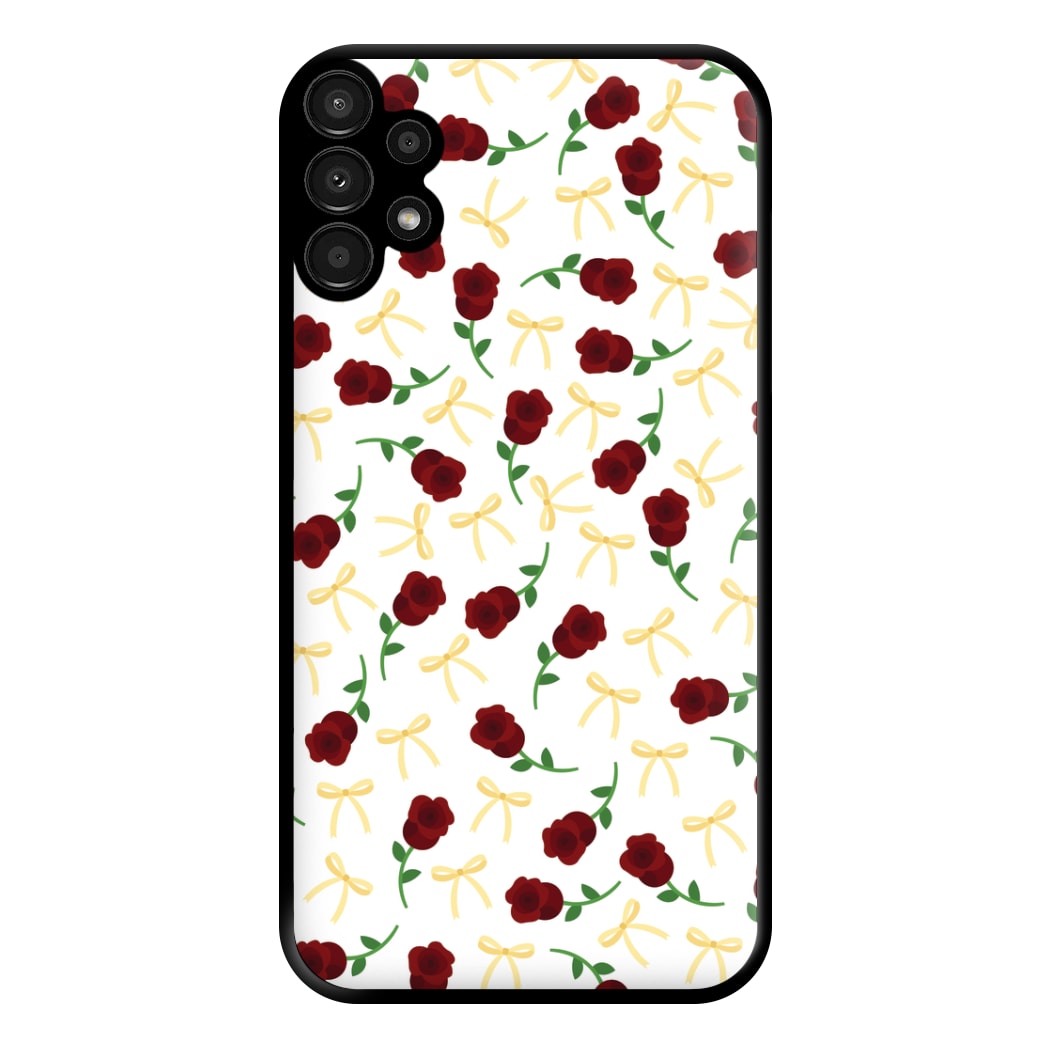 Roses And Bows Pattern Phone Case for Galaxy A13