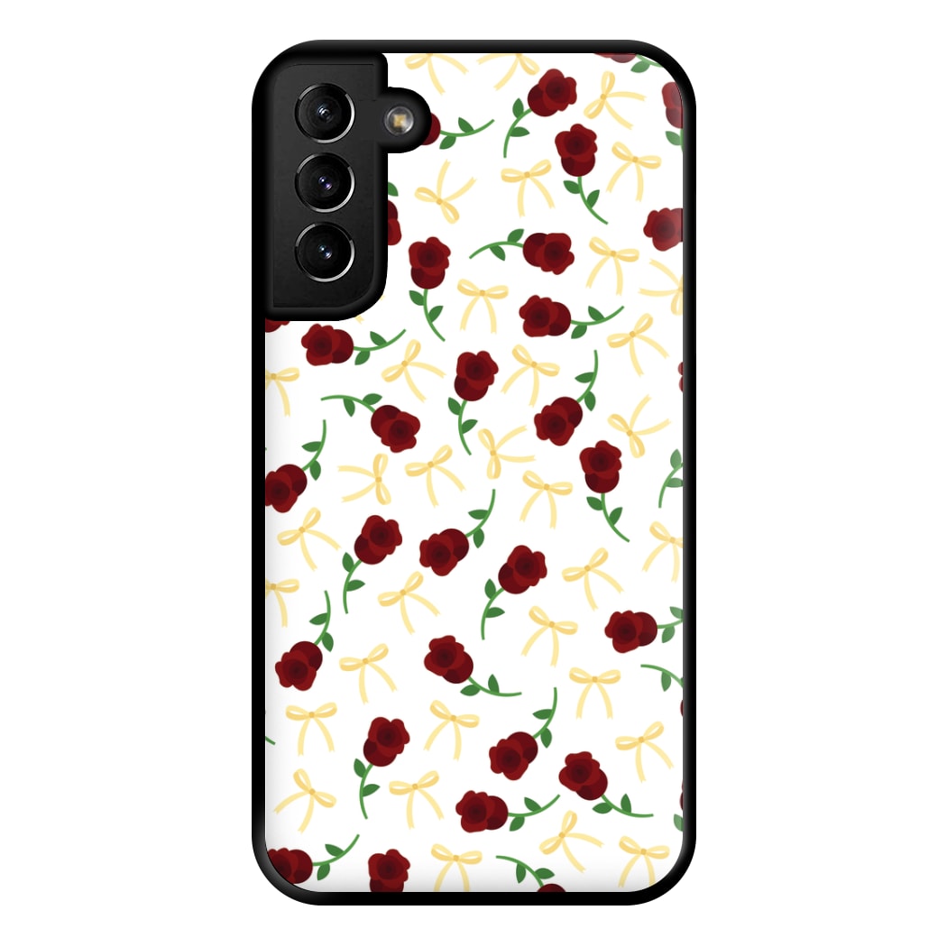 Roses And Bows Pattern Phone Case for Galaxy S21 Plus