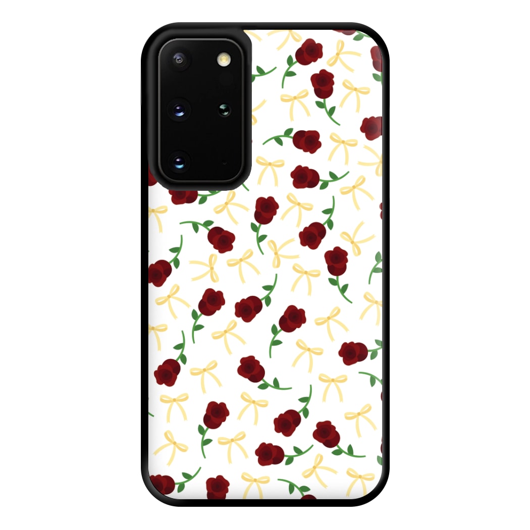 Roses And Bows Pattern Phone Case for Galaxy S20 Plus