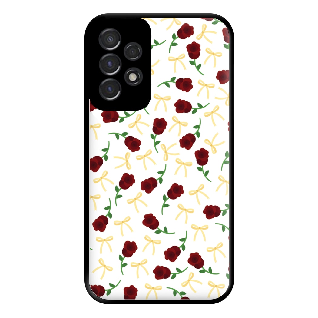 Roses And Bows Pattern Phone Case for Galaxy A53