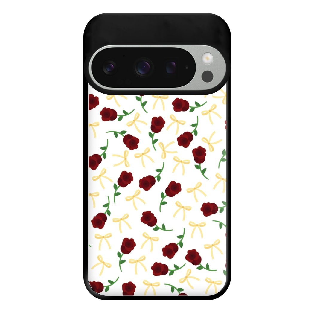 Roses And Bows Pattern Phone Case for Google Pixel 9 Pro XL