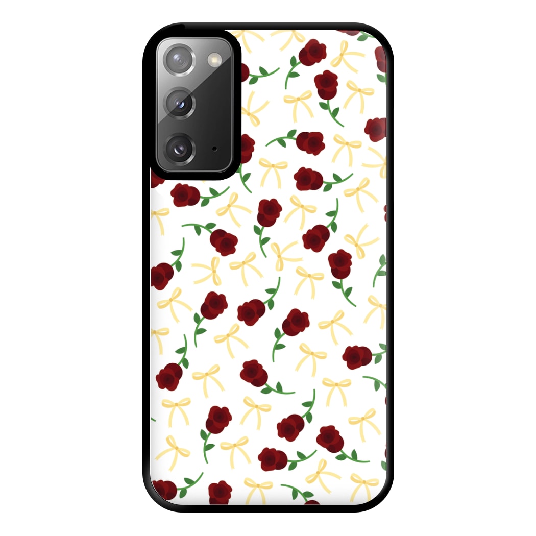 Roses And Bows Pattern Phone Case for Galaxy Note 20 Ultra