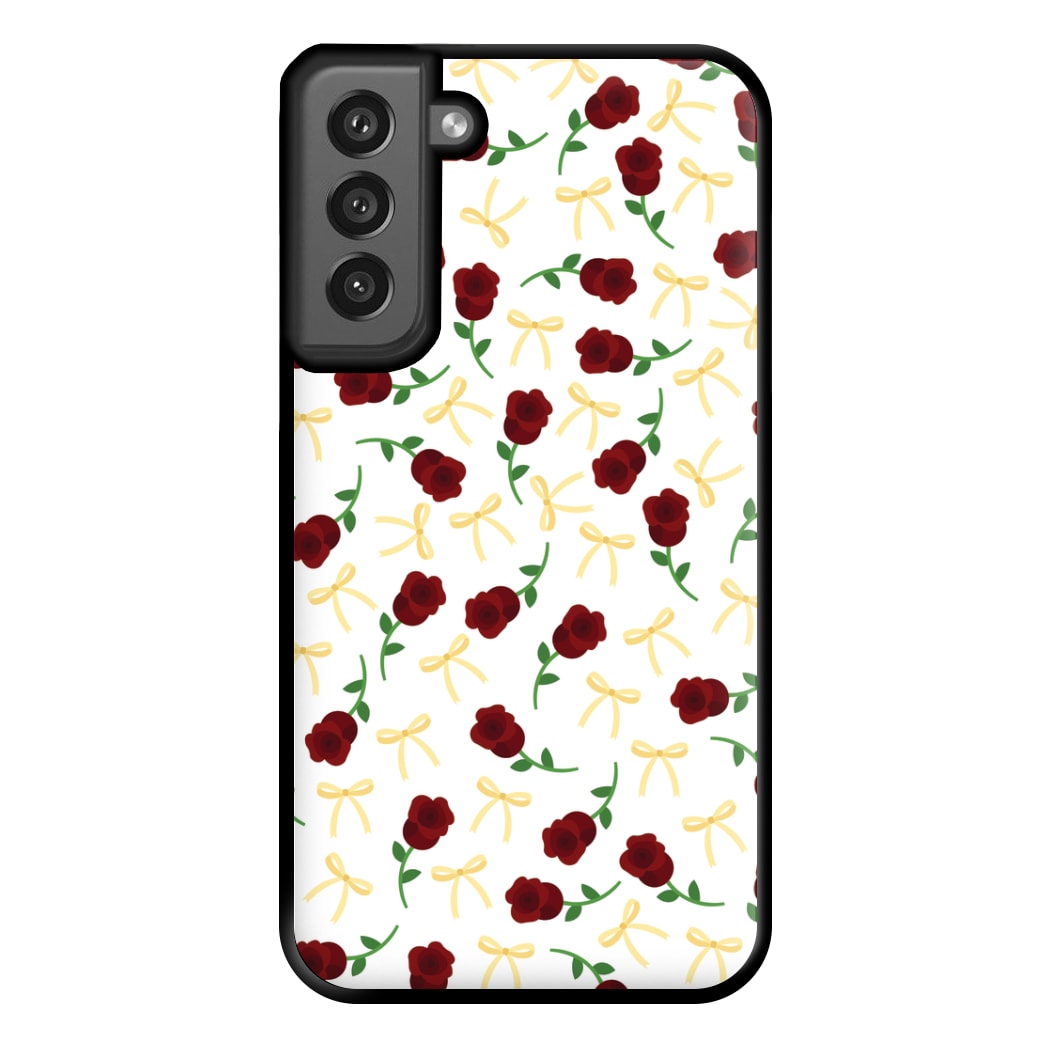Roses And Bows Pattern Phone Case for Galaxy S21FE