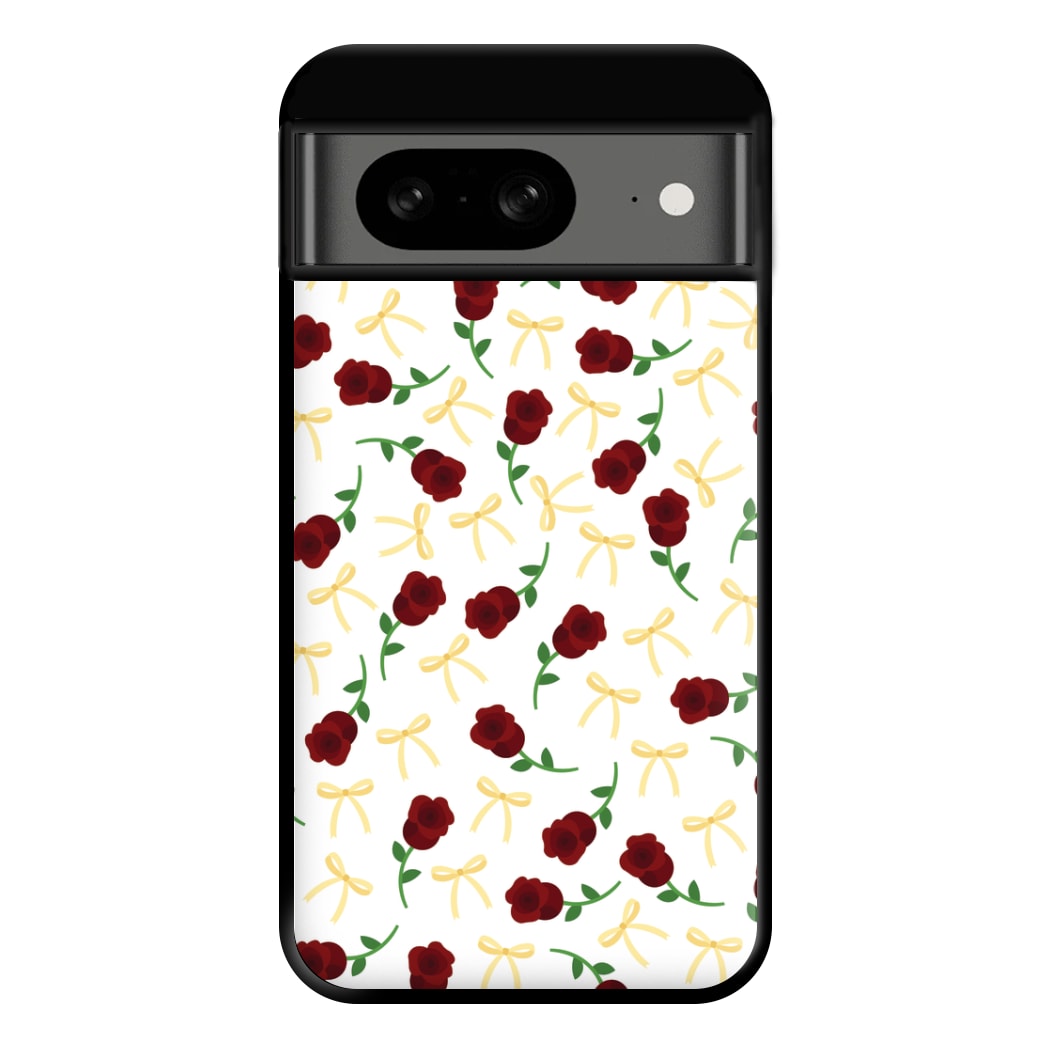 Roses And Bows Pattern Phone Case for Google Pixel 8
