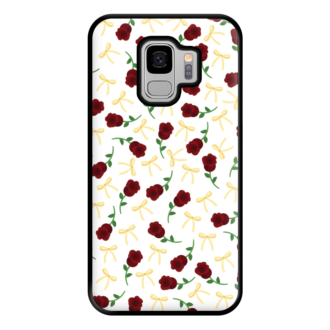 Roses And Bows Pattern Phone Case for Galaxy S9 Plus