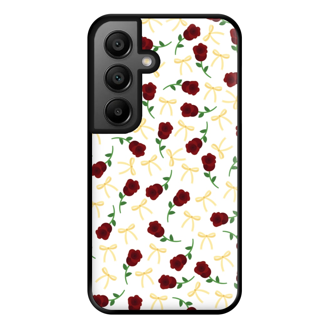 Roses And Bows Pattern Phone Case for Galaxy A56