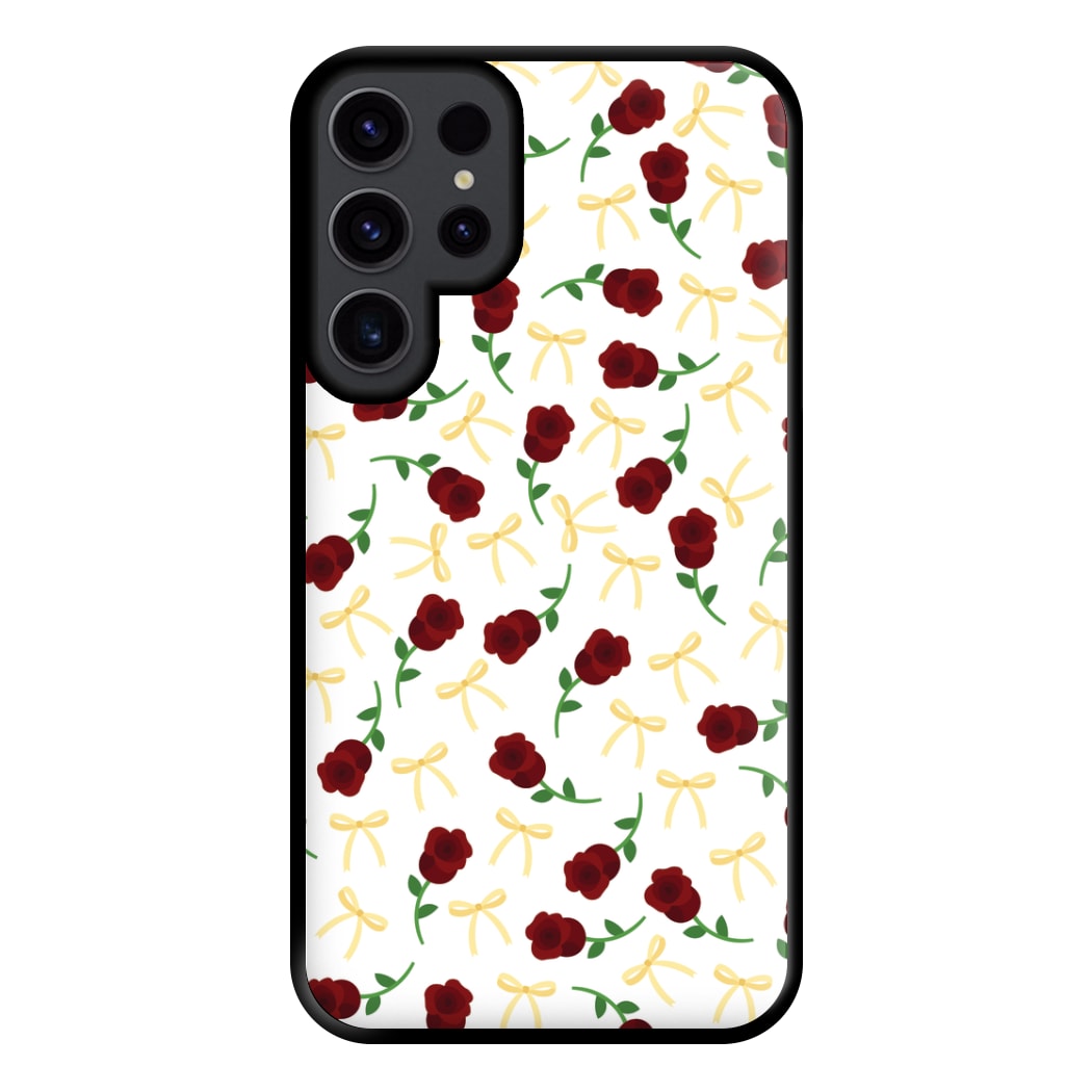 Roses And Bows Pattern Phone Case for Galaxy S23 Ultra