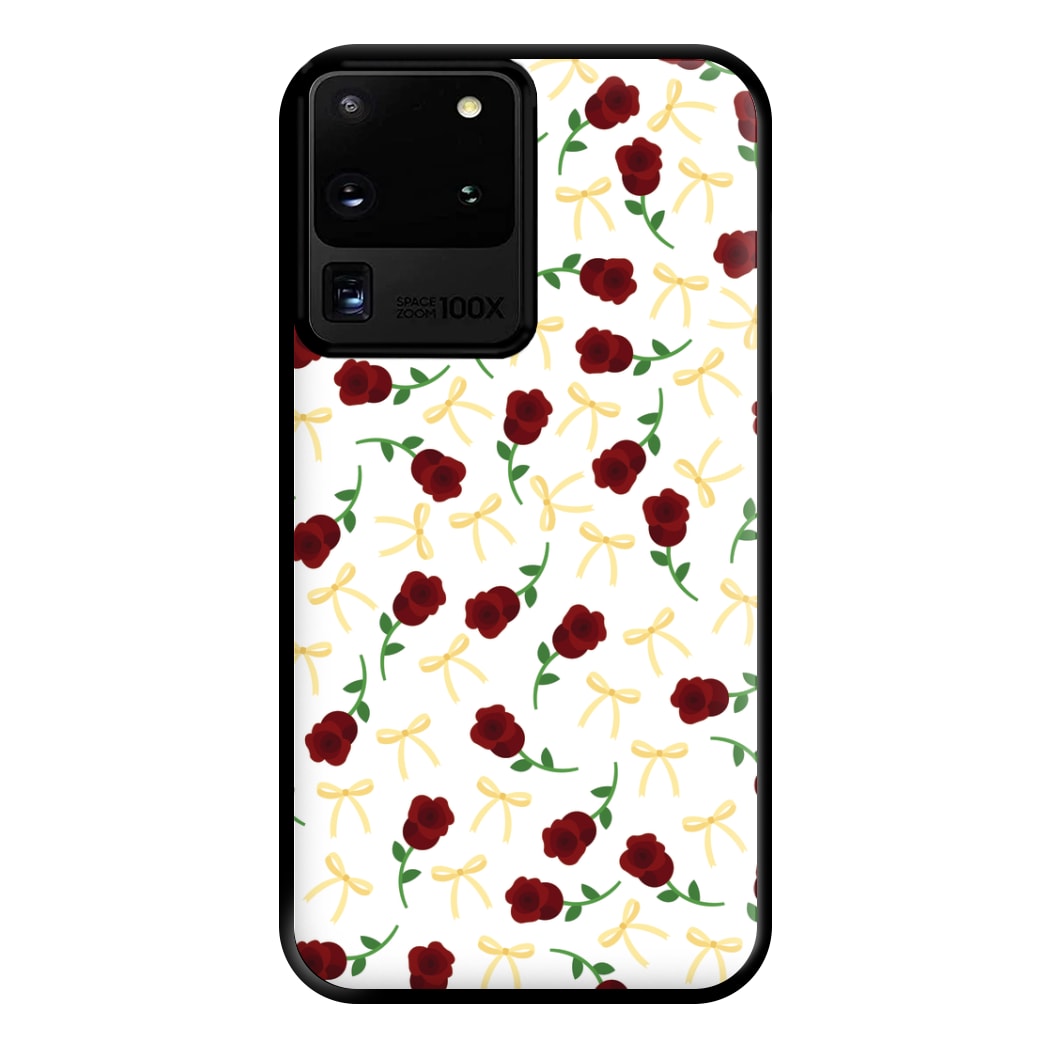 Roses And Bows Pattern Phone Case for Galaxy S20 Ultra