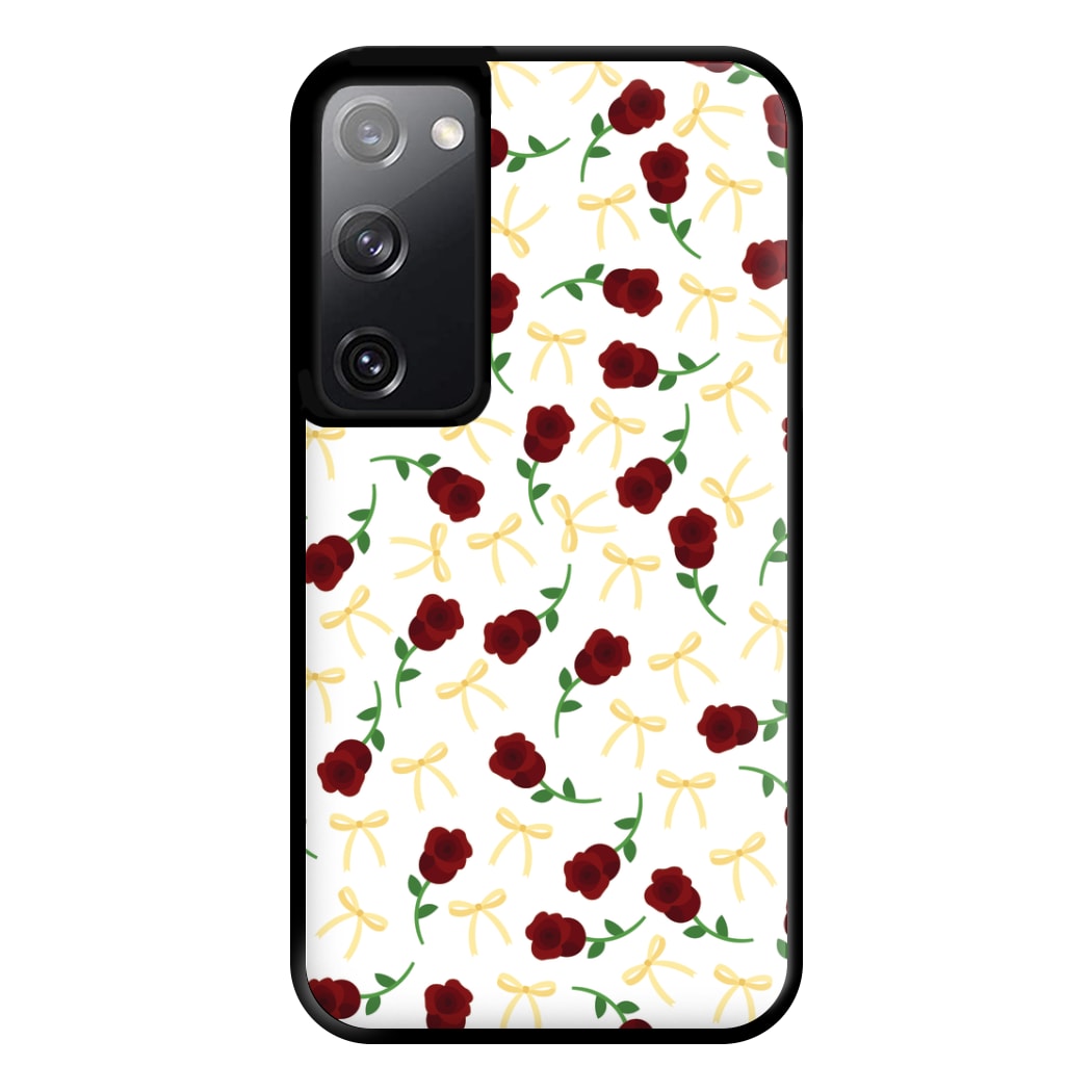 Roses And Bows Pattern Phone Case for Galaxy S20