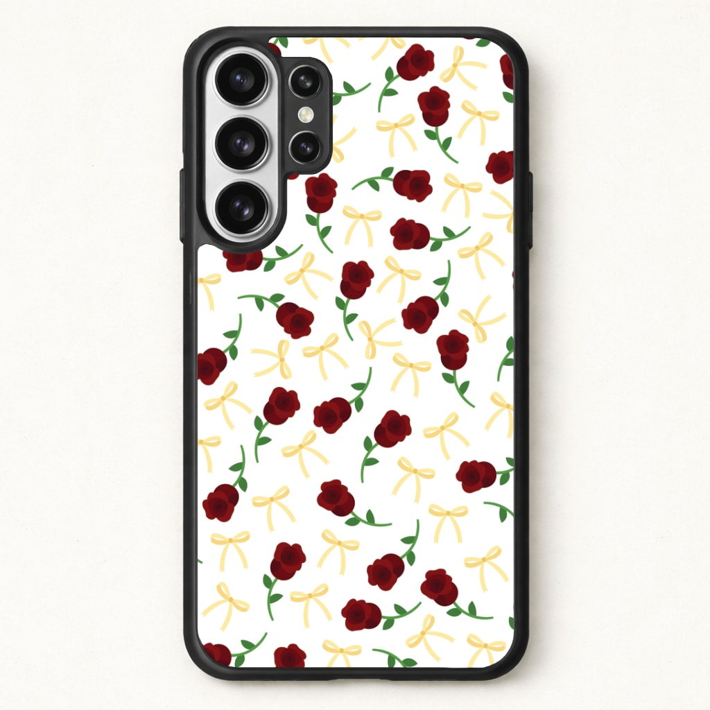 Roses And Bows Pattern Phone Case for Galaxy S26 Ultra